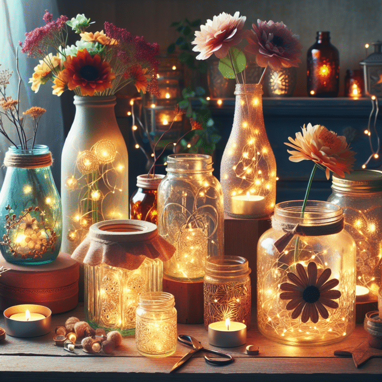 reimagining recycled jars and bottles for stunning home decor
