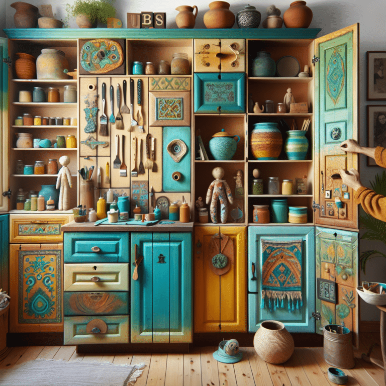 Revitalizing Old Cabinets with Paint and Unique Decor