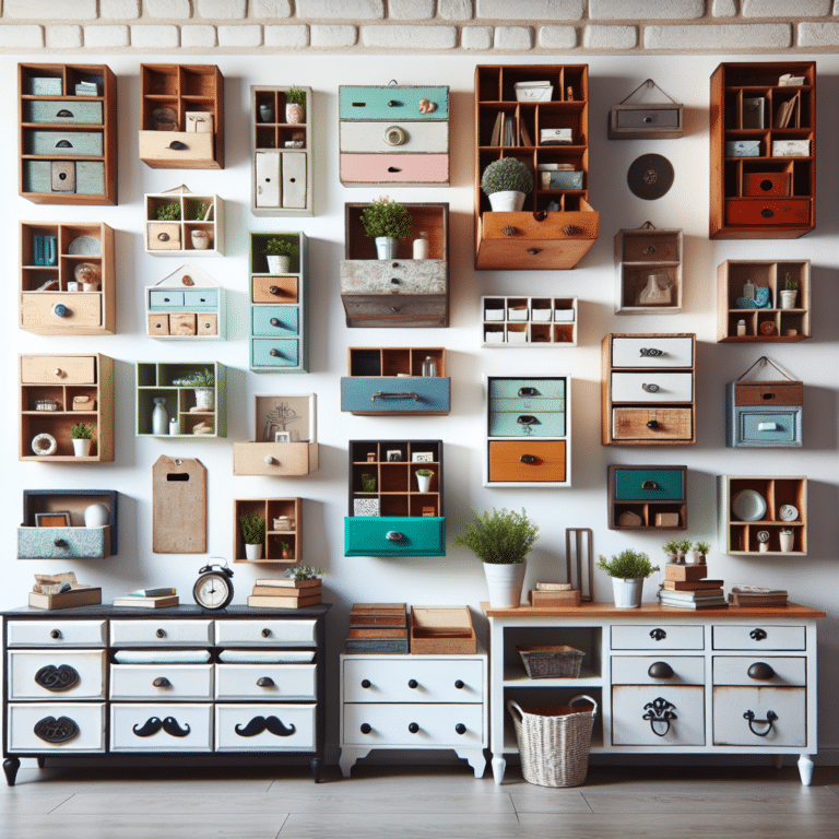 repurpose old drawers for storage