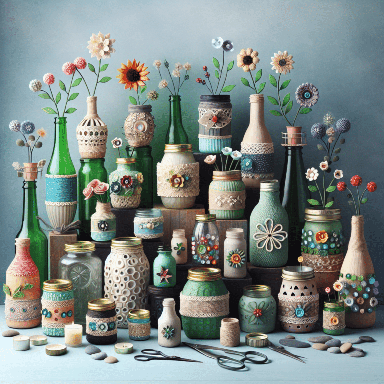 Repurposing Recycled Jars and Bottles for Unique Crafts